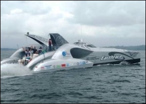 The Earthrace hemp-composite trimaran