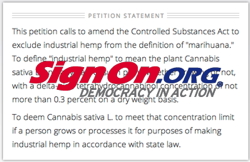SignOn.org - Hemp Petition