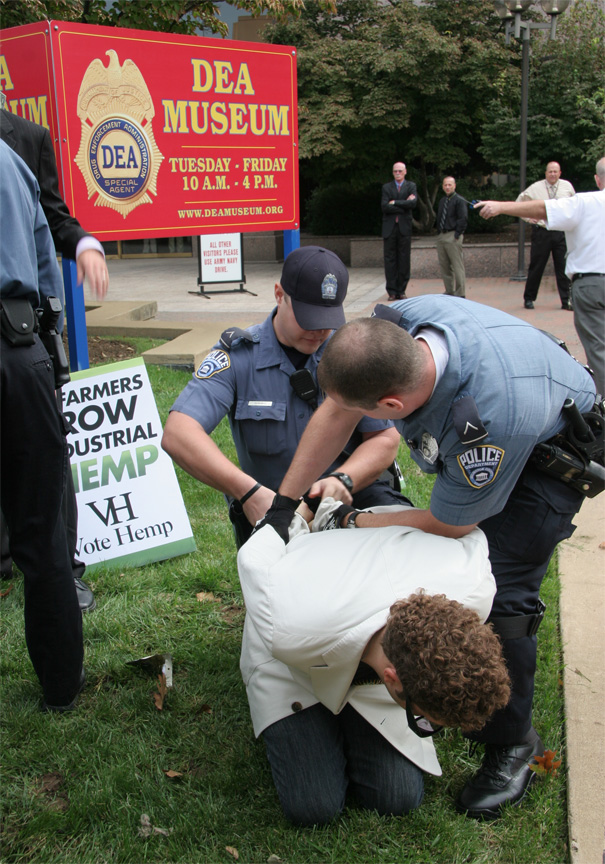 Adam Eidinger arrested at DEA headquarters