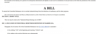 Vote Hemp helps to draft first federal Industrial Hemp Farming Act