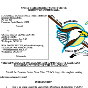 Flandreau sue USDA re hemp