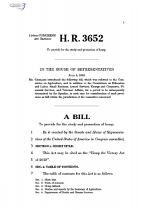 Hemp For Victory Act - H.R. 3652